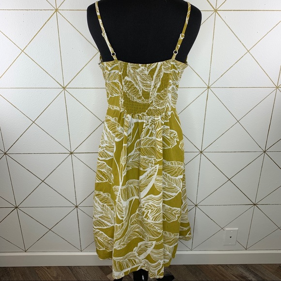 ABL Palm Frond Button Front Dress With Pockets - Picture 2 of 12